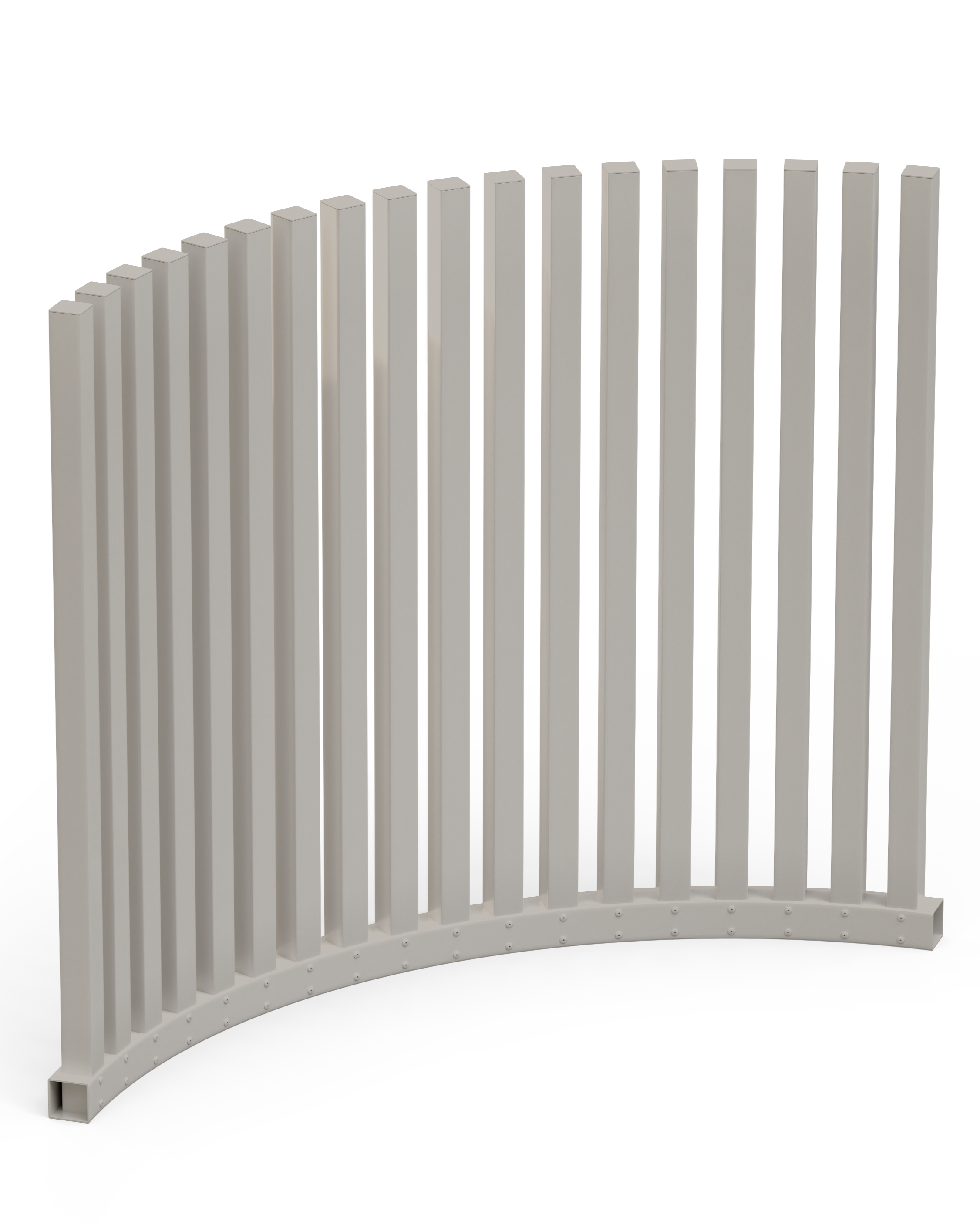 VirtklPost - DIY Rectangular Post Pool Fence - Curved