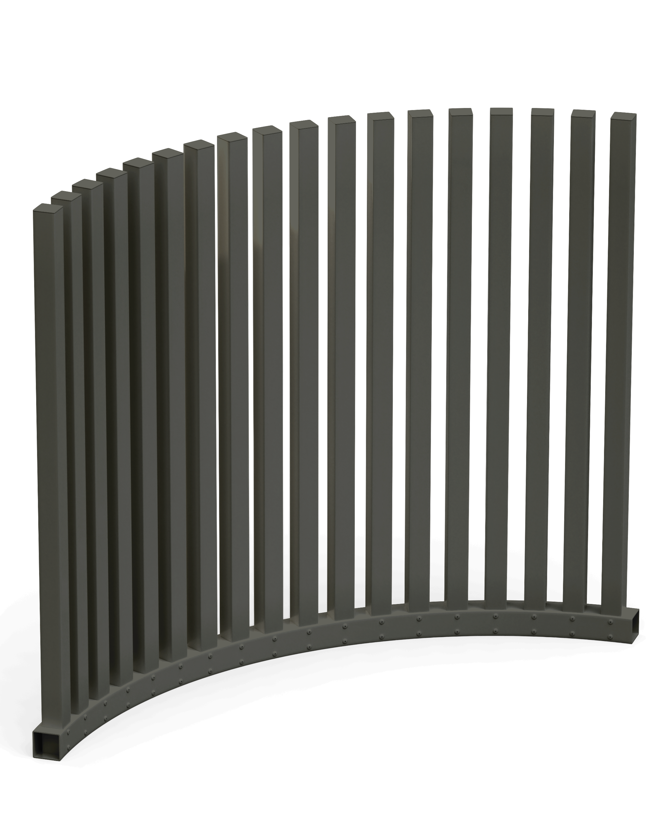 VirtklPost - DIY Rectangular Post Pool Fence - Curved